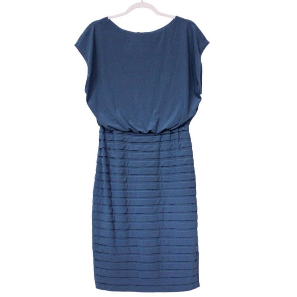 NWT Adrianna Papell Dress Size 10 Tiered Sheath Stretch Formal Party Cocktail